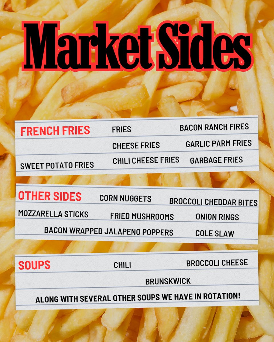Restaurant menu showing salads, dinners, and sandwiches.